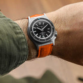 Everglade Alligator Pattern FKM Rubber Strap - Signal Orange