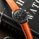 Everglade Alligator Pattern FKM Rubber Strap - Signal Orange