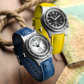 Everglade Alligator Pattern FKM Rubber Strap - Lagoon Blue