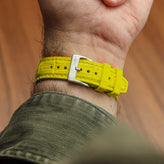 Everglade Alligator Pattern FKM Rubber Strap - Jet Black