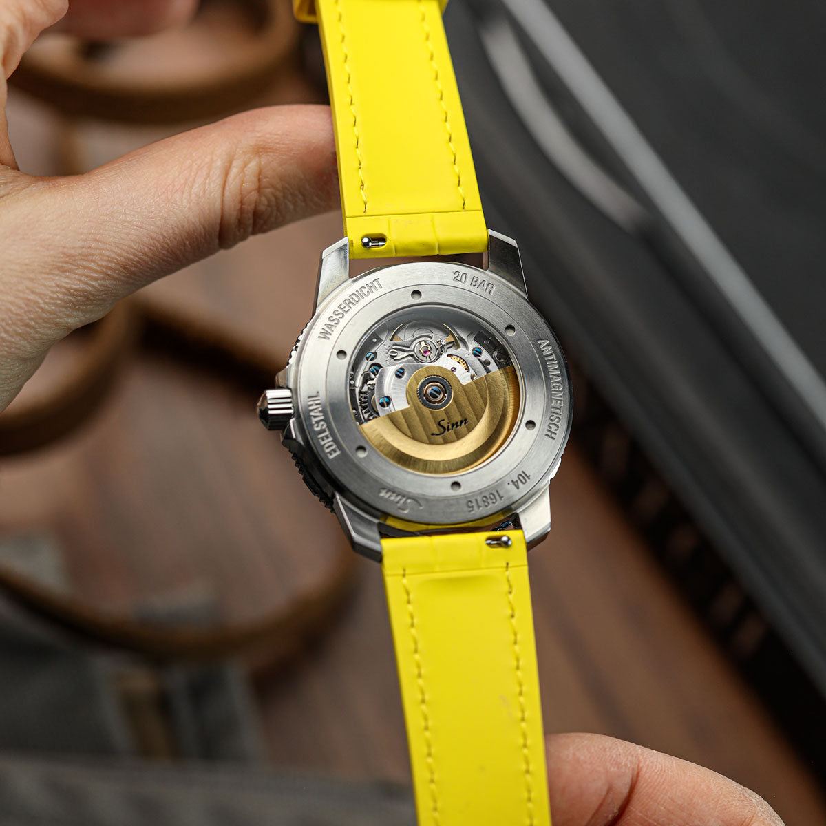 Everglade Alligator Pattern FKM Rubber Strap - Saffron Yellow