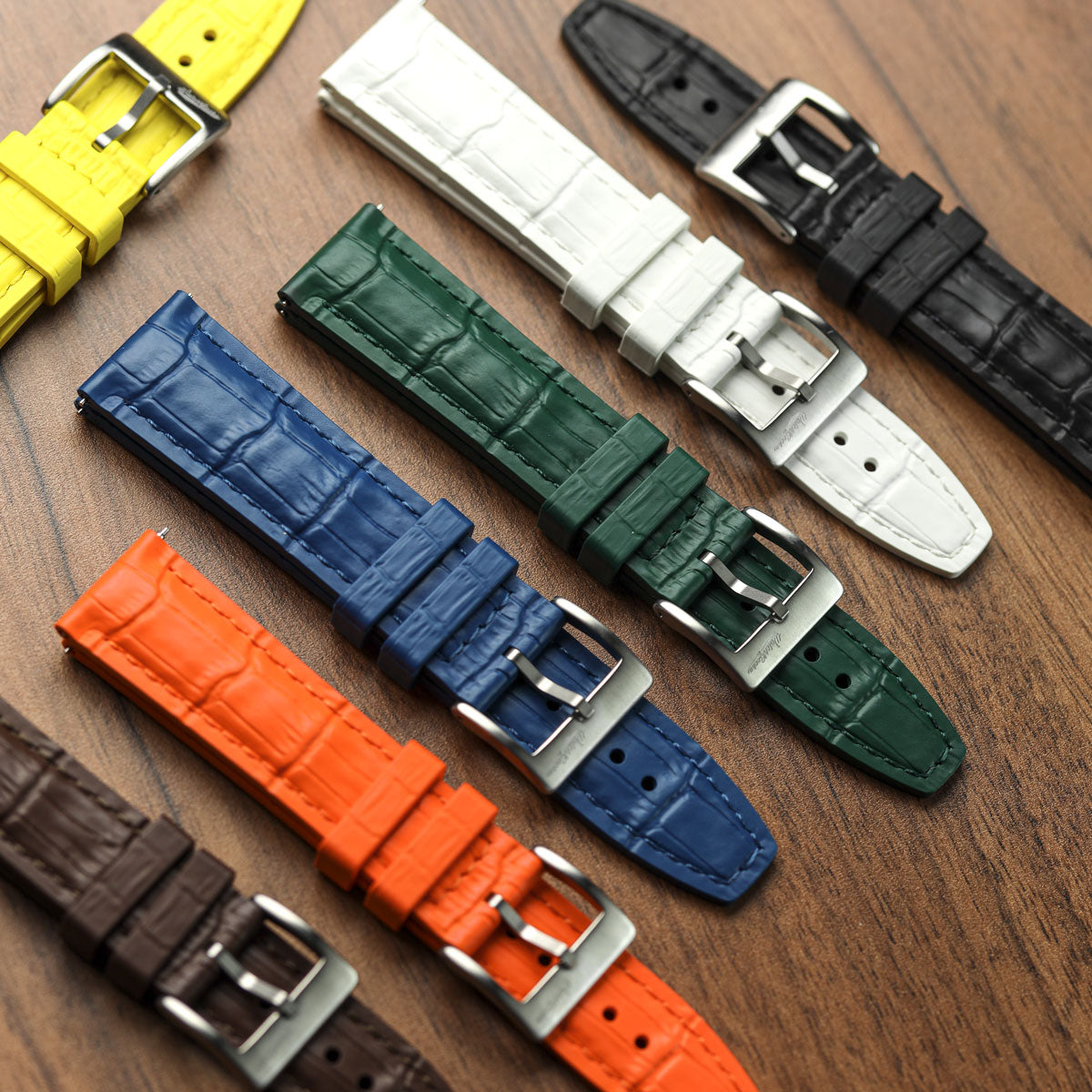 Everglade Alligator Pattern FKM Rubber Strap Range