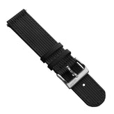 RidgeFlex Two-Piece Military Nylon Watch Strap - Black