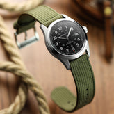 RidgeFlex Two-Piece Military Nylon Watch Strap - Army Green