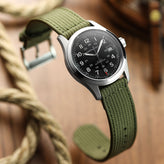 RidgeFlex Two-Piece Military Nylon Watch Strap - Army Green