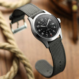 RidgeFlex Two-Piece Military Nylon Watch Strap - Dark Grey