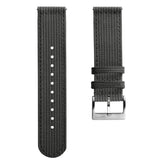 RidgeFlex Two-Piece Military Nylon Watch Strap - Dark Grey