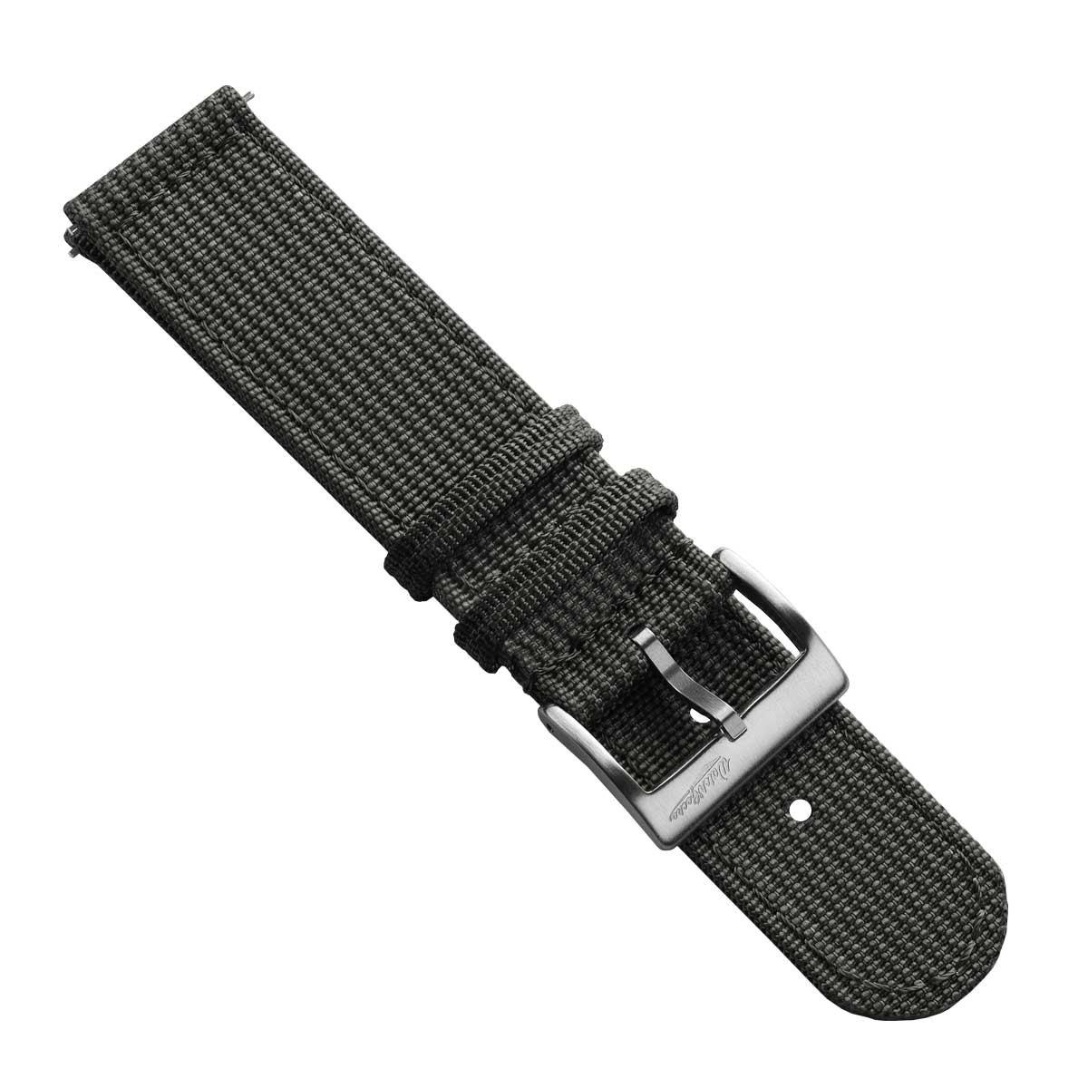 RidgeFlex Two-Piece Military Nylon Watch Strap - Dark Grey