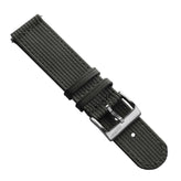 RidgeFlex Two-Piece Military Nylon Watch Strap - Dark Grey