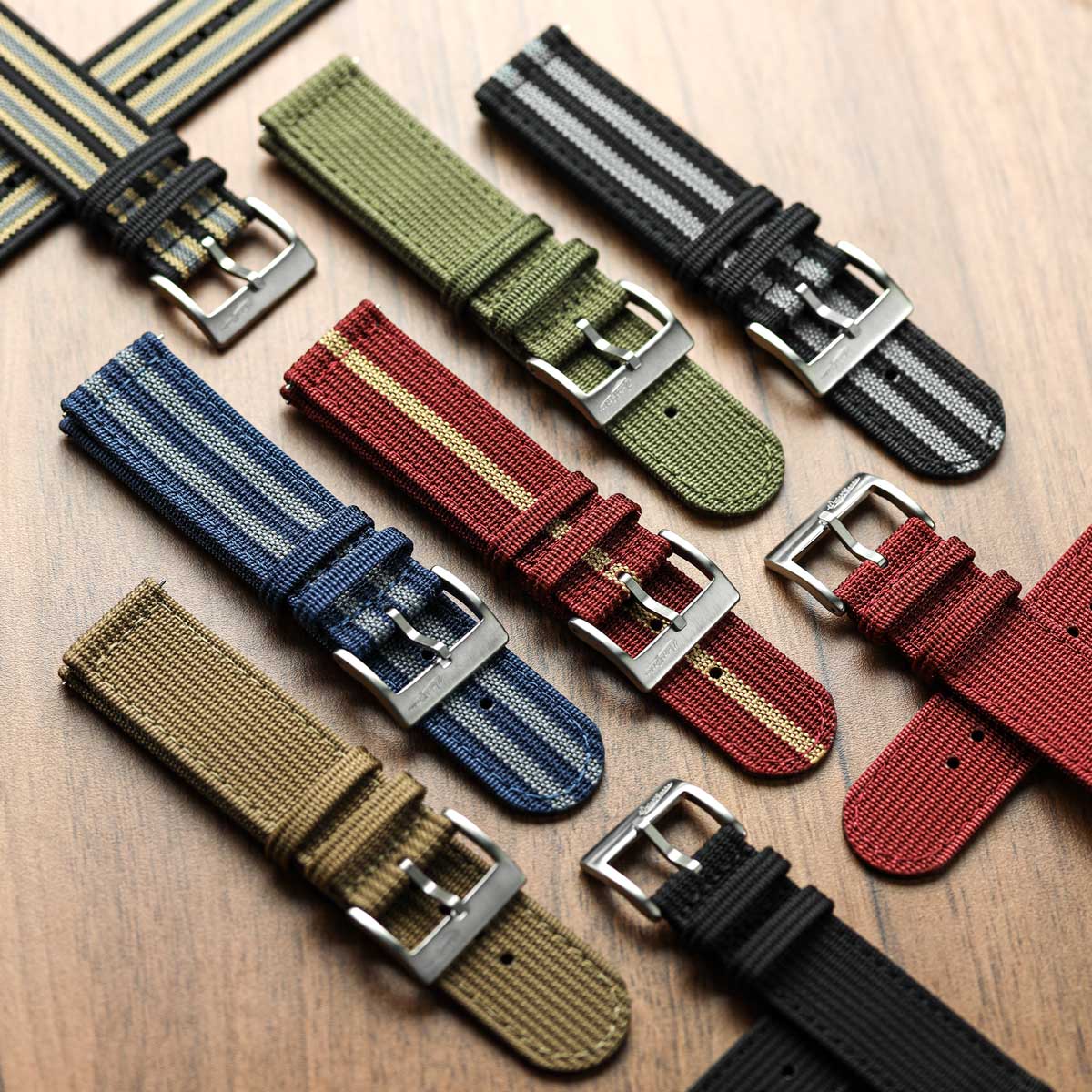 RidgeFlex Two-Piece Military Nylon Watch Strap range