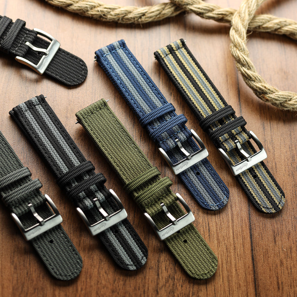 RidgeFlex Two-Piece Nylon Watch Strap 