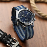 RidgeFlex Two-Piece Military Nylon Watch Strap - Navy Bond