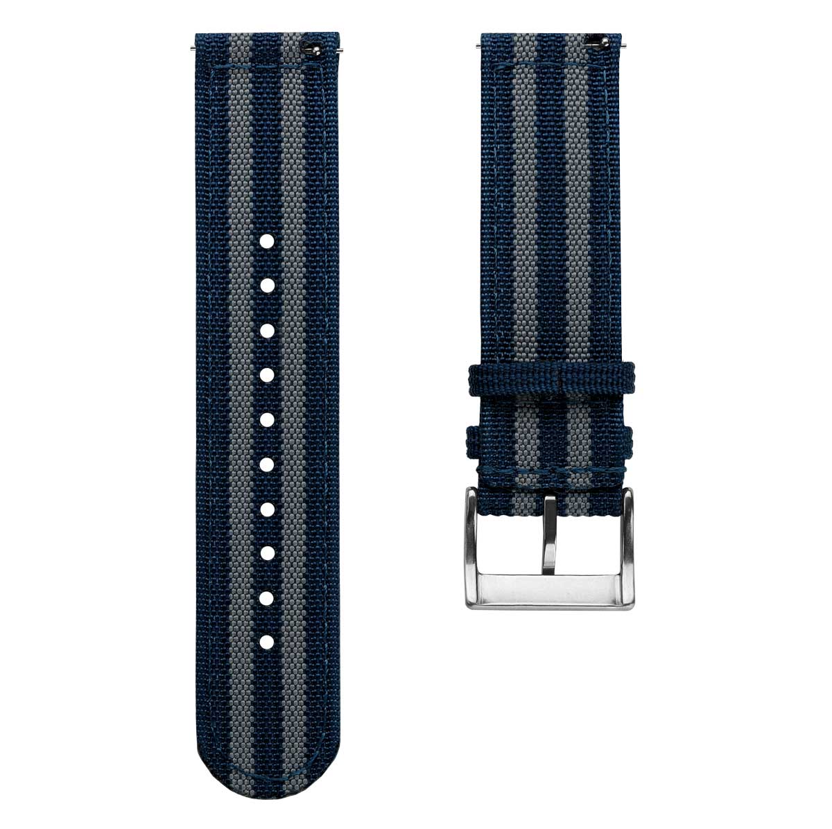 RidgeFlex Two-Piece Military Nylon Watch Strap - Navy Bond