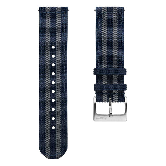 RidgeFlex Two-Piece Military Nylon Watch Strap - Navy Bond