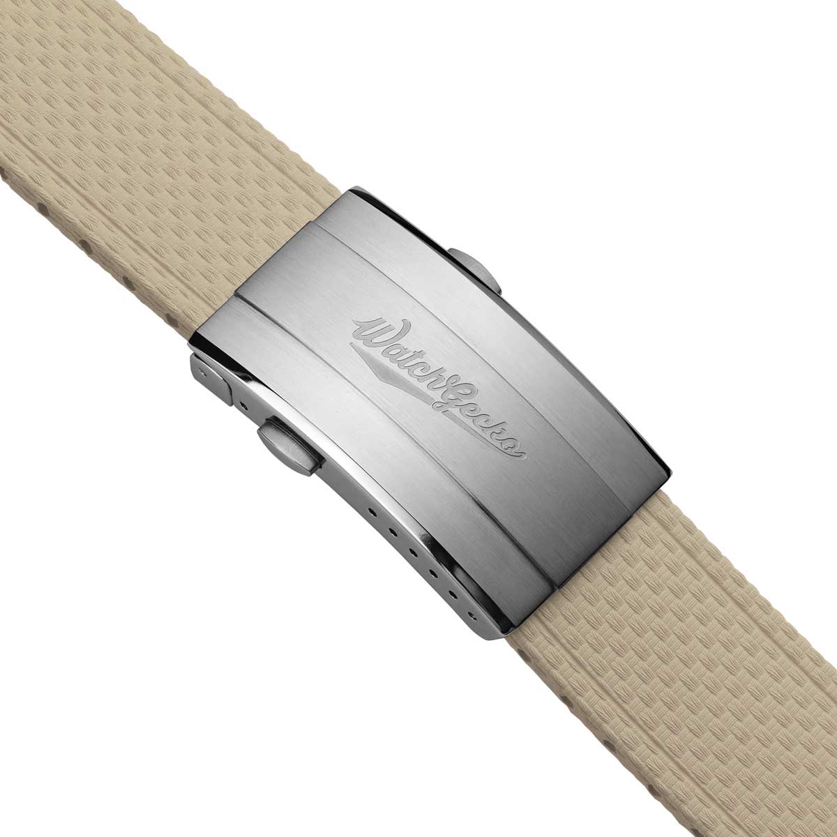 HydraWeave CTS Curved End Rubber Deployant Watch Strap - Desert Sand