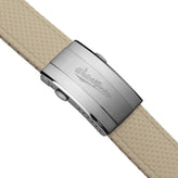 HydraWeave CTS Curved End Rubber Deployant Watch Strap - Desert Sand