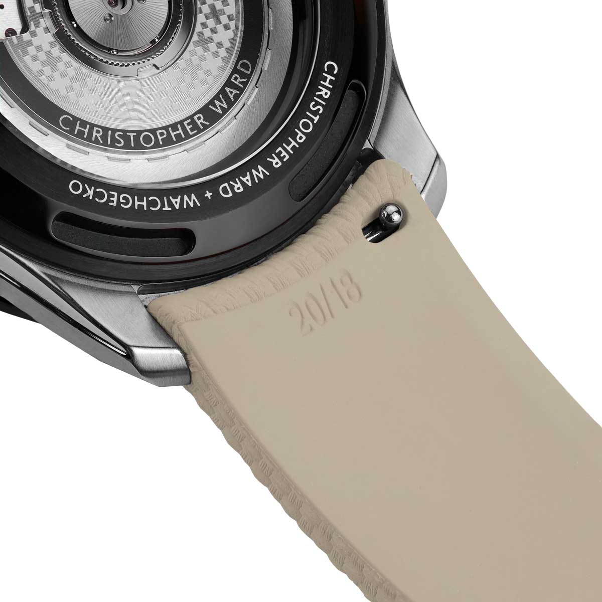 HydraWeave CTS Curved End Rubber Deployant Watch Strap - Desert Sand