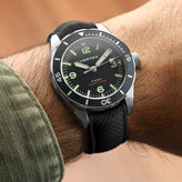 HydraWeave CTS Curved End Rubber Deployant Watch Strap - Abyss Black