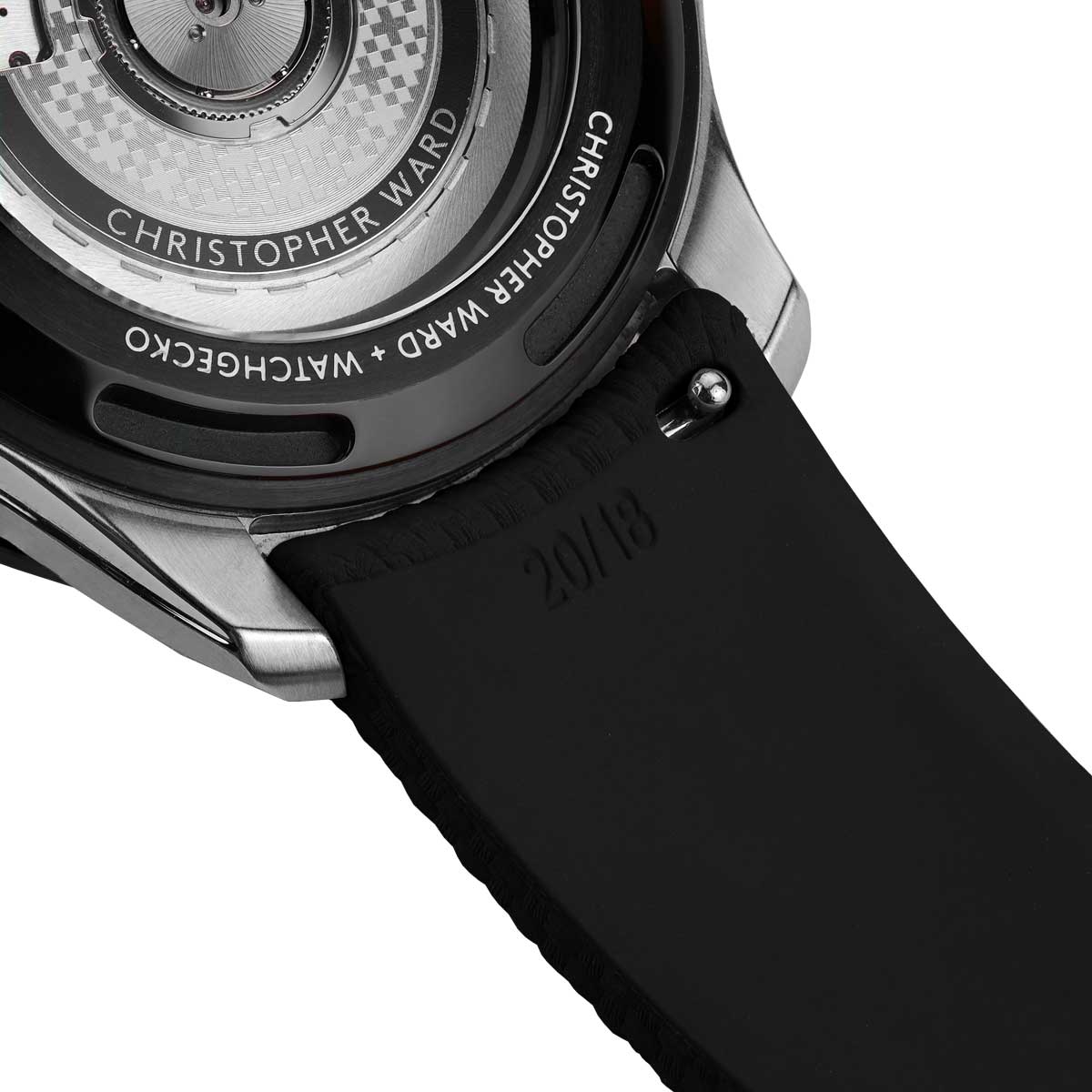 HydraWeave CTS Curved End Rubber Deployant Watch Strap - Abyss Black