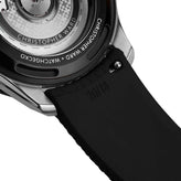 HydraWeave CTS Curved End Rubber Deployant Watch Strap - Abyss Black