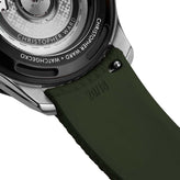 HydraWeave CTS Curved End Rubber Deployant Watch Strap - Forest Green
