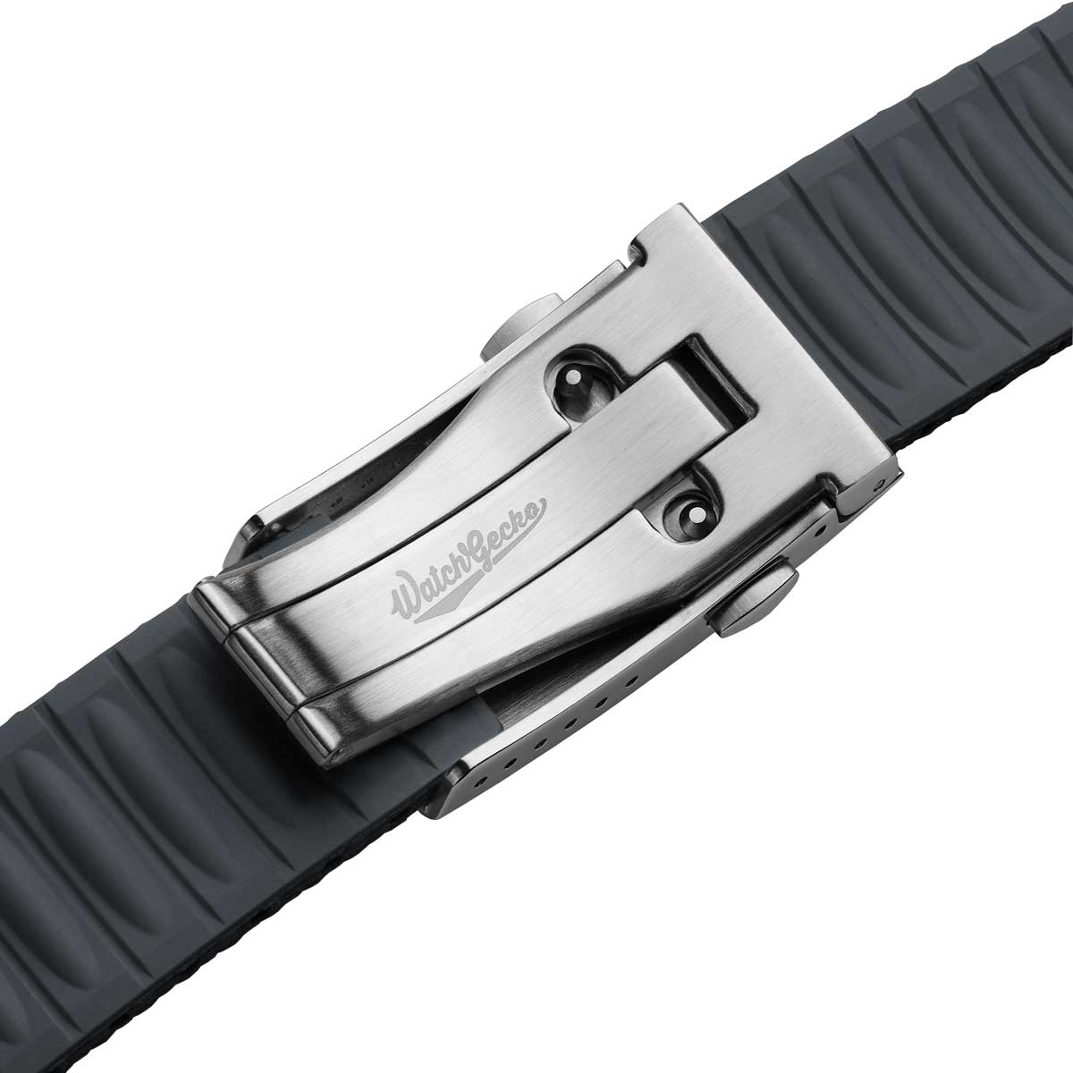 HydraWeave CTS Curved End Rubber Deployant Watch Strap - Storm Grey