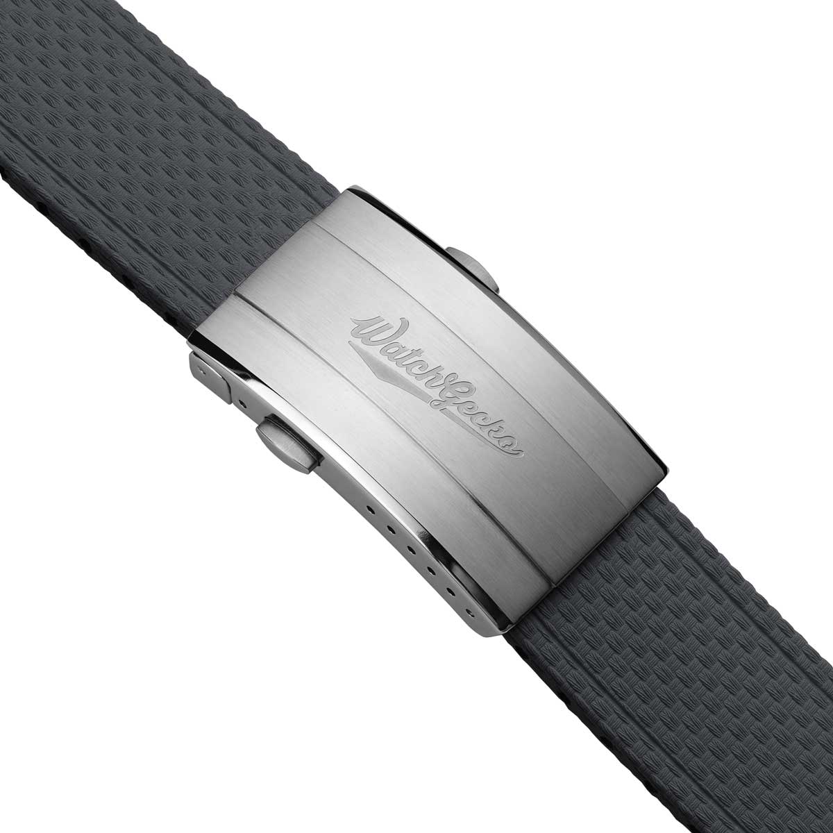 HydraWeave CTS Curved End Rubber Deployant Watch Strap - Storm Grey