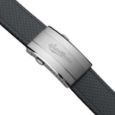 HydraWeave CTS Curved End Rubber Deployant Watch Strap - Storm Grey