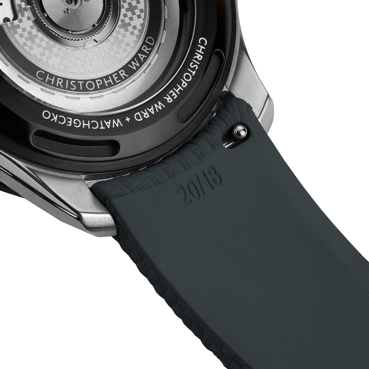 HydraWeave CTS Curved End Rubber Deployant Watch Strap - Storm Grey