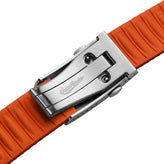 HydraWeave CTS Curved End Rubber Deployant Watch Strap - Sunset Orange