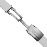 HydraWeave CTS Curved End Rubber Deployant Watch Strap - Coconut White