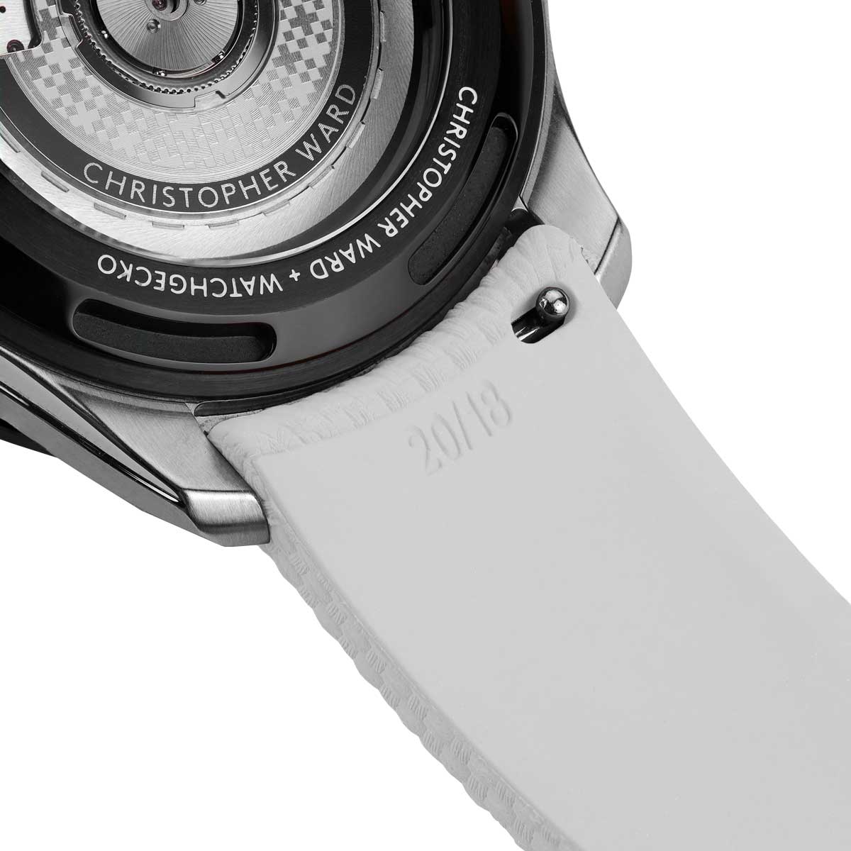 HydraWeave CTS Curved End Rubber Deployant Watch Strap - Coconut White