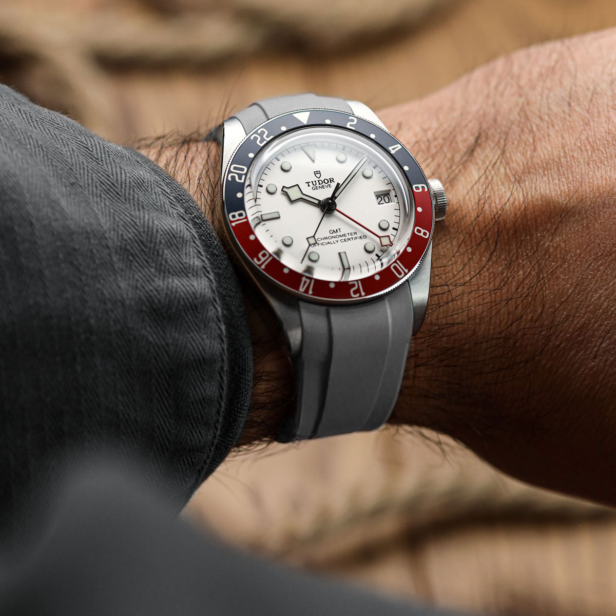 WatchGecko Premium Rubber Watch Strap to fit Tudor Black Bay 41mm