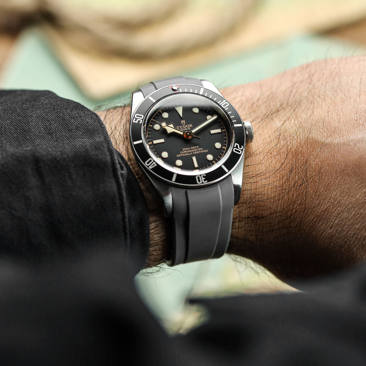 WatchGecko Premium Rubber Watch Strap to fit Tudor Black Bay 41mm