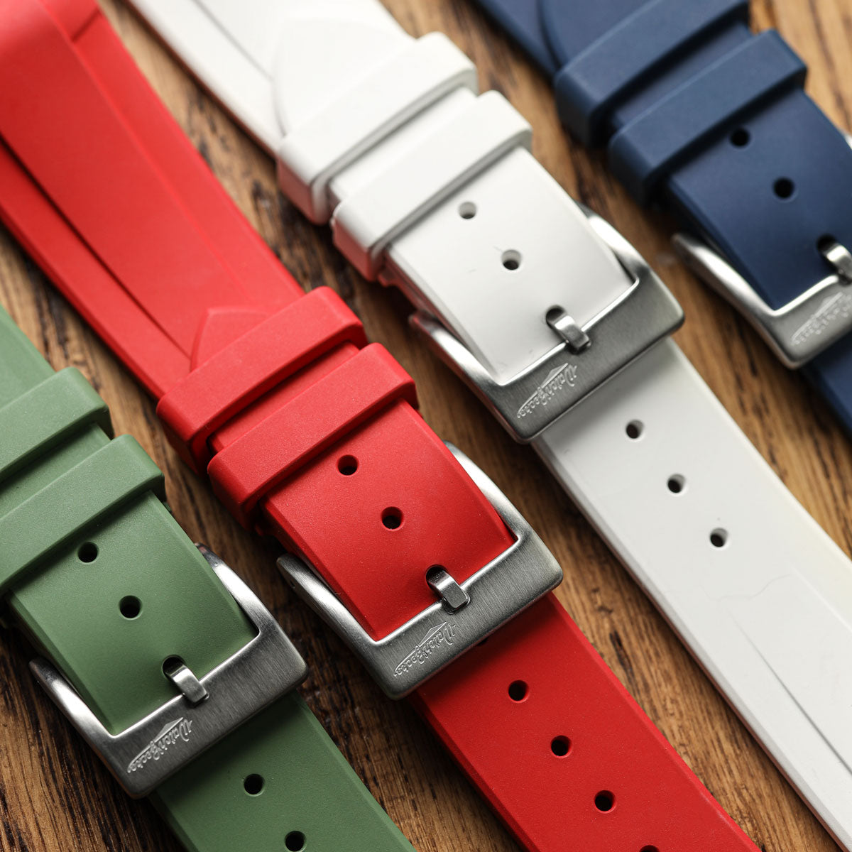 WatchGecko Premium Rubber Watch Strap to fit Tudor Black Bay 41mm -  Green