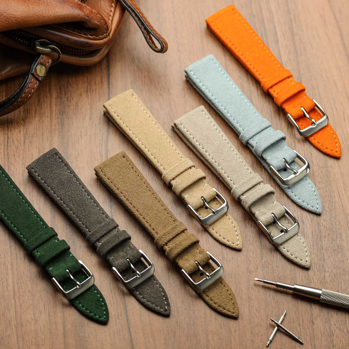 Sorrel Alcantara® Watch Strap - Truffle