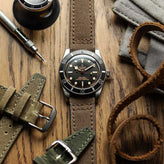 WatchGecko Two-Piece Canvas Watch Strap - Brown