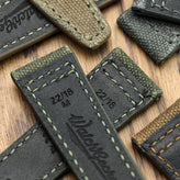 Handmade Two-Piece Canvas Watch Strap - Ranger Brown