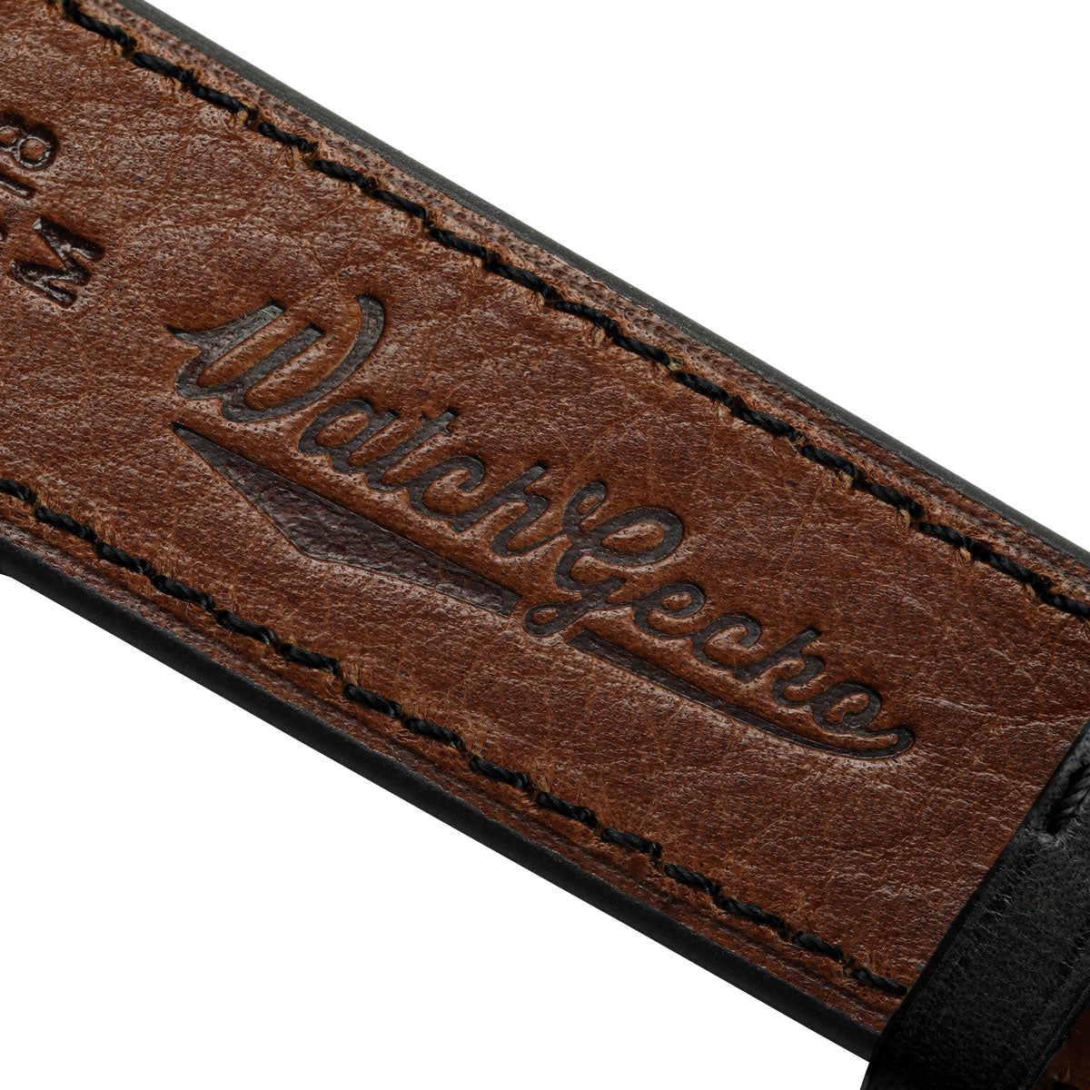 Handmade and Handstiched Leather Watch Strap - Black