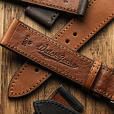 Handmade and Handstiched Leather Watch Strap - Mocha