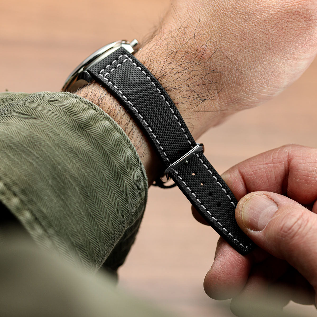 Forge Astico Leather Watch Strap - Polar