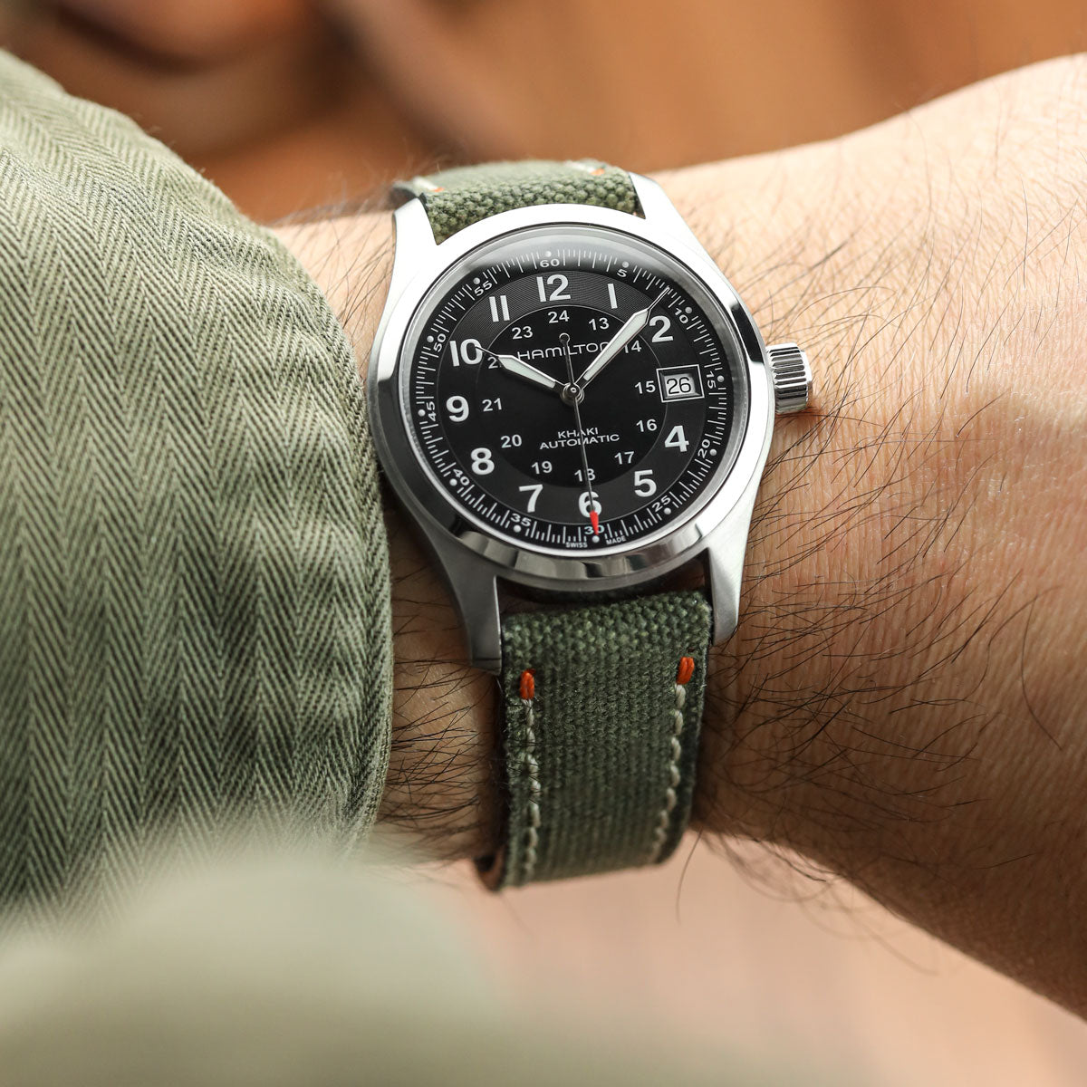 Vector-X1 Canvas Watch Strap Aircraft Buckle - Olive Drab