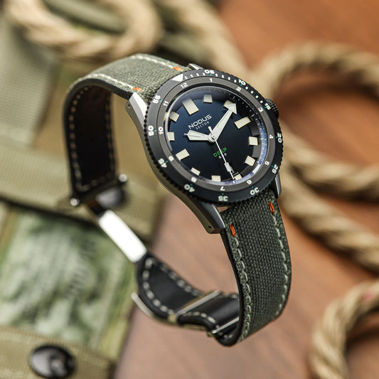 Vector-X1 Canvas Watch Strap Aircraft Buckle - Olive Drab