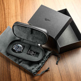 WatchGecko Dual Travel Watch Case - Green / Beige