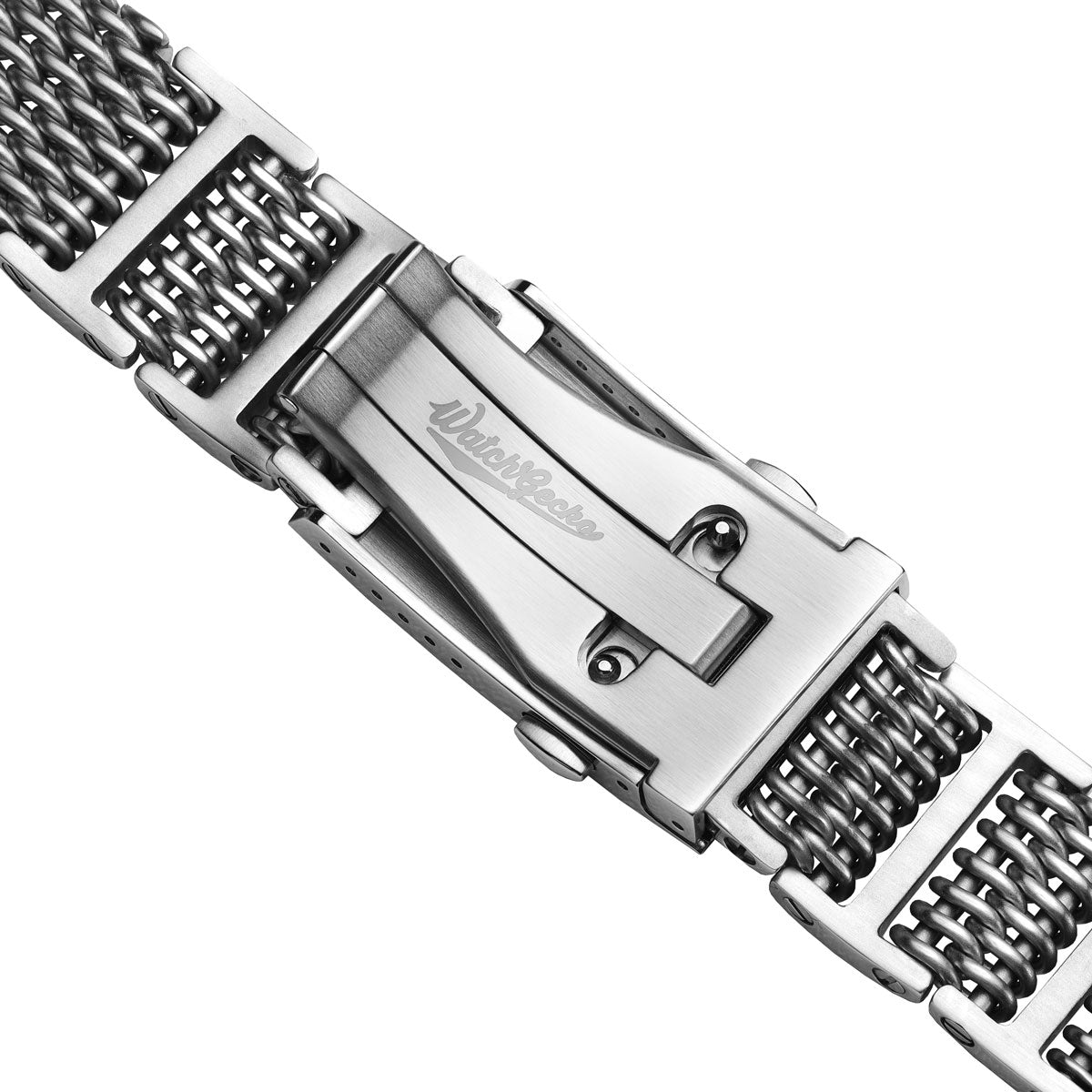 Genuine H Link Shark Mesh 316L Stainless Watch Bracelet - Polished