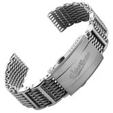Genuine H Link Shark Mesh 316L Stainless Watch Bracelet - Polished