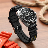 Abyss ProDive PU Rubber Watch Strap - Black