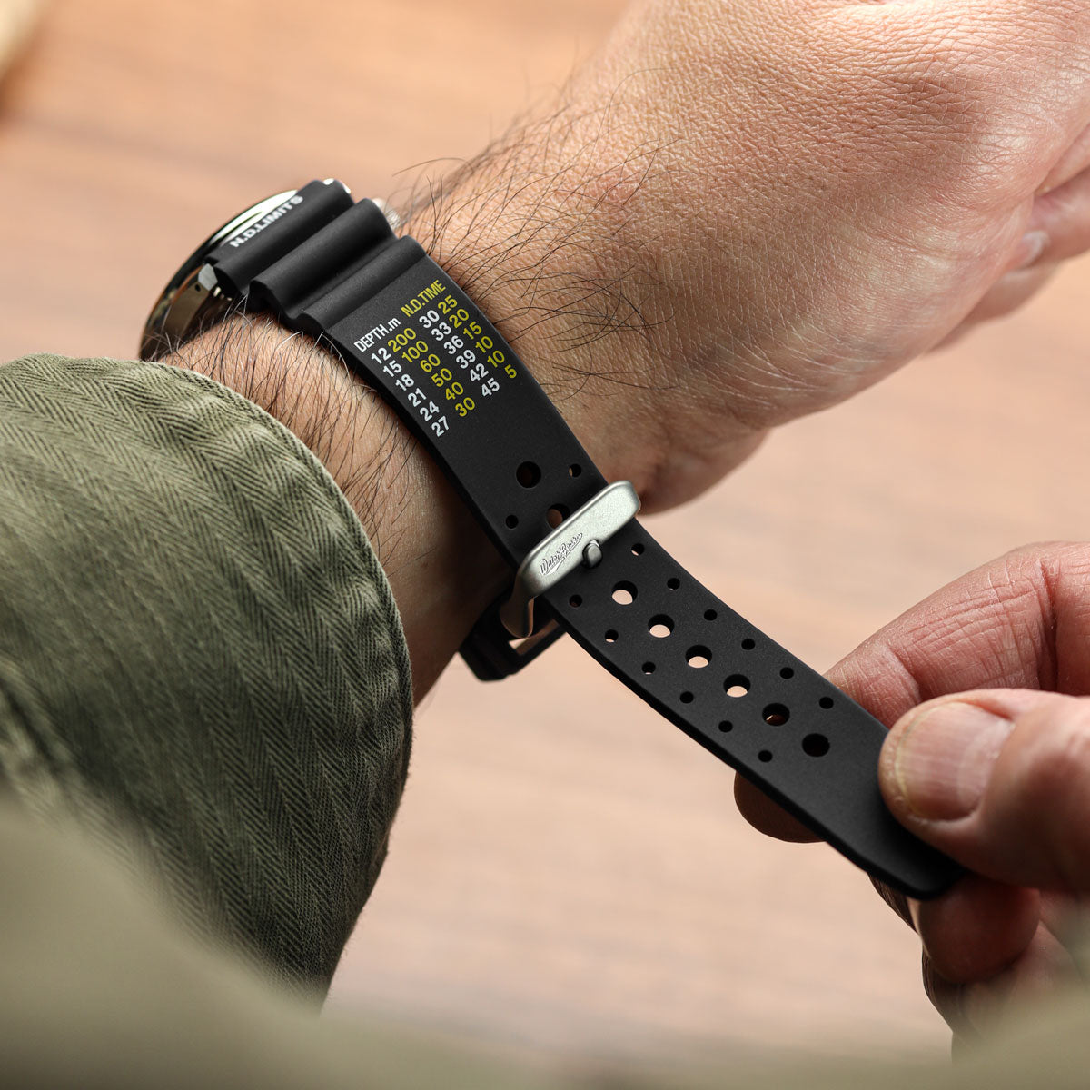 Abyss ProDive PU Rubber Watch Strap - Black