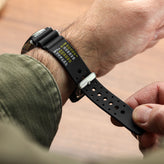 Abyss ProDive PU Rubber Watch Strap - Black