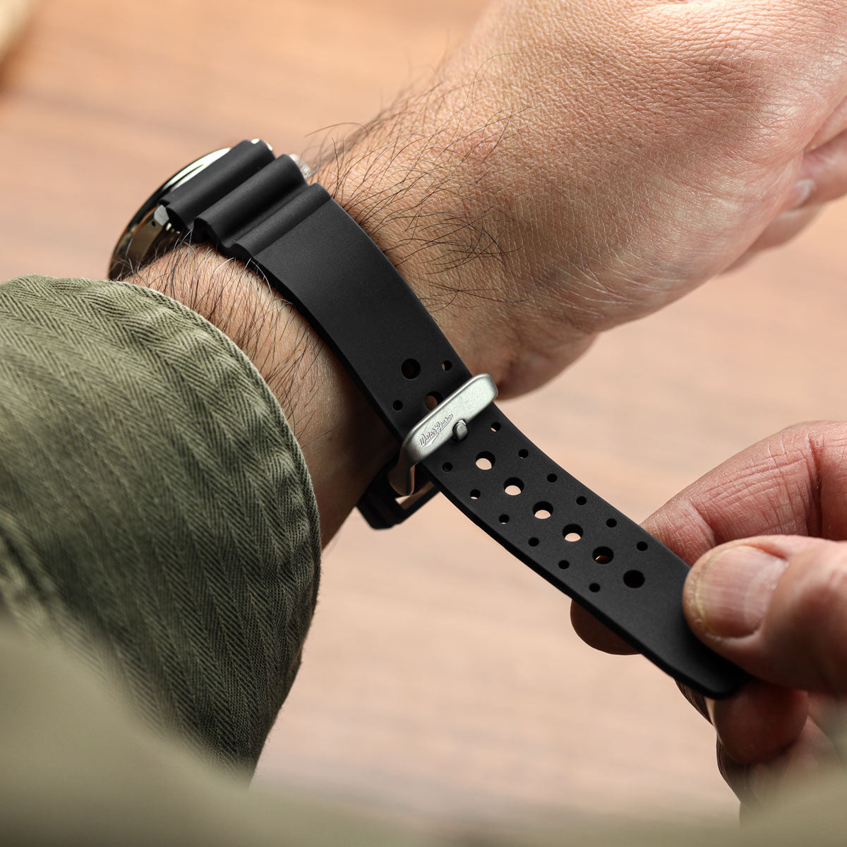 Abyss ProDive PU Rubber Watch Strap - Black
